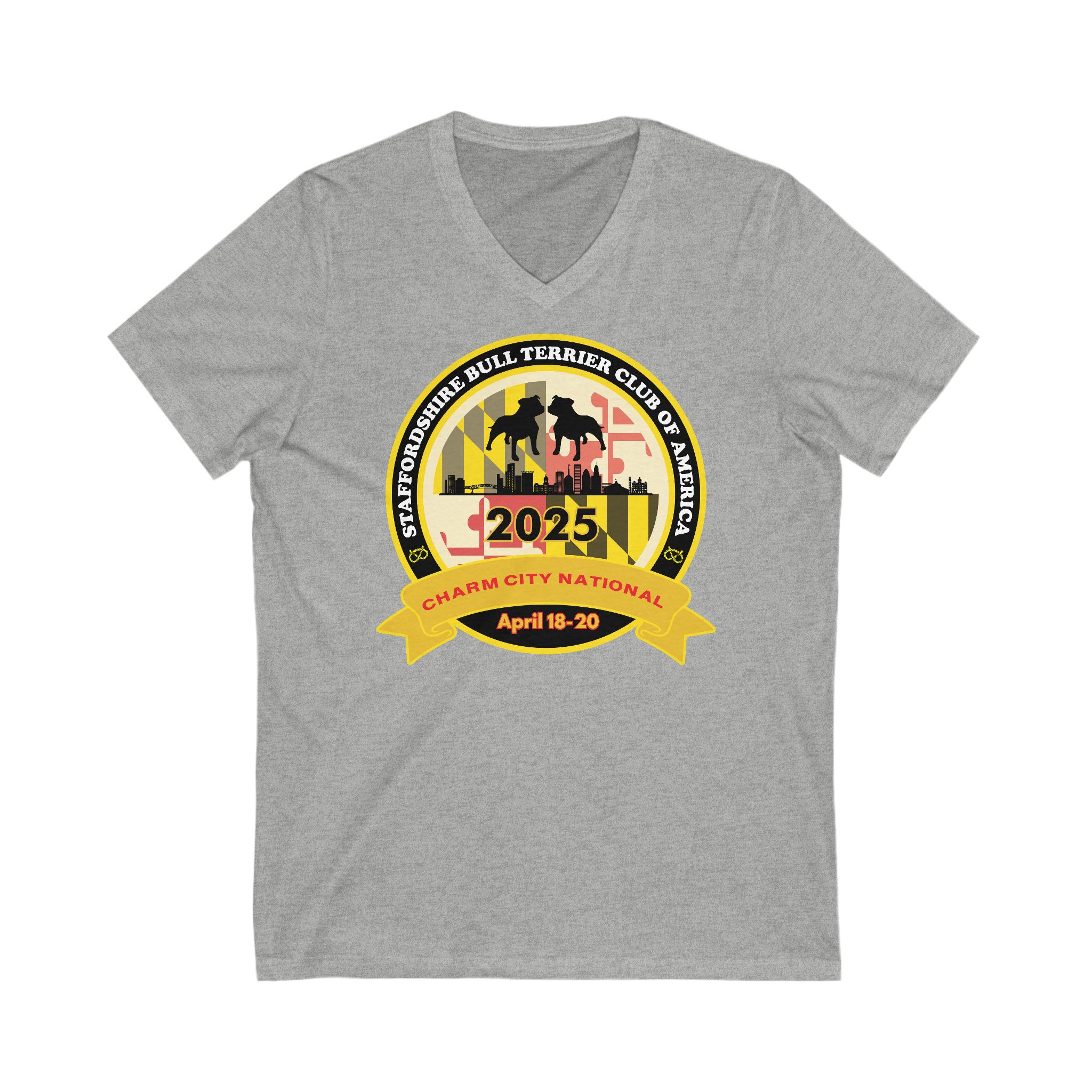 2025 National Unisex Jersey Short Sleeve V-Neck Tee ( Bella+Canvas 3005)